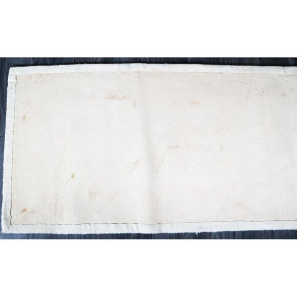 Vintage Floral Hooked Rug 94" X 27" Rectangular Accent Carpet With Beige Backing - Picture 5 of 5